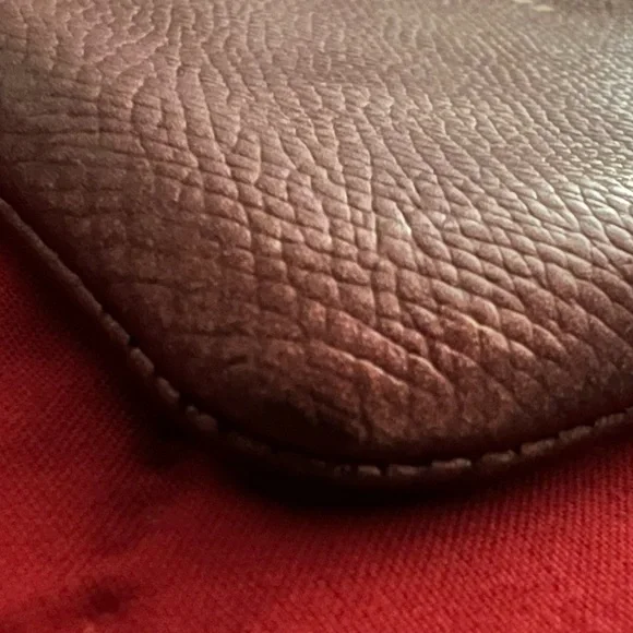 Coach Red Textured Leather Wristlet - Picture 5 of 13